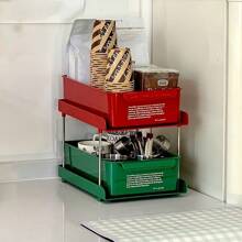 多機能コーヒー＆ティーバッグ収納オーガナイザー-オフィス＆ホームコーヒーバー用引き出し付き2/3段コーナー卓上ラック - マルチカラー - チェックする 8