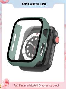 Men's And Women's Protective Case With Tempered Film Compatible With Apple Watch Case 38mm, 40mm, 41mm, 42mm, 44mm, 45mm, 49mm 10(42mm) 10(46mm), With Screen Protection Film Fully Covering Hard Case Protection Compatible With Apple Watch Series S10 9 8 7 6 5 4 3 2 1 SE Ultra