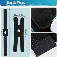Ice Bag[6", 9" &11" ] Hot And Cold Reusable Ice Bag, Elastic Breathable Support Wrap,Relief Heat Pack Reusable For Knee Head Leg/Perfect Gift For Birthday/Christmas, For Fishing/Camping/Travel(For Hot Is 50-60℃)