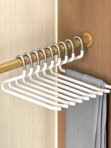 5/10 Pieces Stainless Steel Z-Shaped Pants Racks, Multi-Purpose, Space Saving, Multi-Function, For Closet Organizer, Pants, Jeans, Scarves, Wardrobe, Bedroom Storage