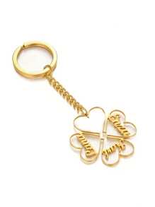 1 móc khóa hình cỏ ba lá bằng thép không gỉ được cá nhân hóa với 1-4 tên, móc khóa gia đình hình trái tim nhiều tên, phụ kiện mặt dây chuyền may mắn cho tên thành viên gia đình hoặc bạn bè tùy chỉnh - Nhiều màu - Xem 10