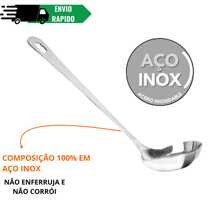 Kit 2 Concha Sopa Feijão Caldos Em Inox Media 23cm para cozinha Utensílios de cozinha duráveis
