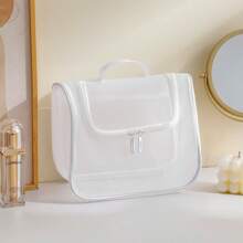Bolsa de maquillaje transparente de malla de nailon con gran capacidad, organizador de cosméticos multifuncional - Multicolor - Ver 13