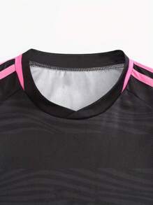 Custom Girls Sports T-Shirt With Name & Number, Breathable Comfortable Sports Jersey, Quick Dry Training Uniform, Multi-Functional, Ornamental, Letter, Stylish, Modern, Colorful, Cute, Adorable, Casual, Custom, Personalized, Unique, Customized, Ideal Gifts For Him, Ideal Gifts For Her