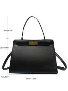 Black Elegant Handbag For Women, 2025 New Fashion High-End Luxury Niche Commuter Shoulder Bag With Large Capacity