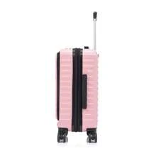 ASSODA High Quality Front Opening Suitcase, Side Opening Suitcase, Rolling Suitcase - Pink - View 5