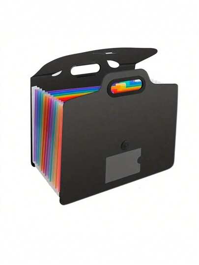 1 Pieza Organizador de archivos con 13 bolsillos, carpeta de archivo expandible con asa, carpeta de archivo de plástico expandible tipo acordeón en tamaño A4/Carta