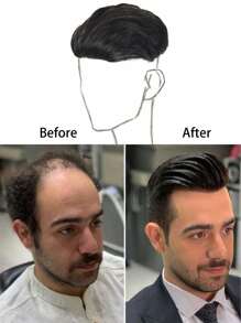 1pc Men's Synthetic Wig Fashion Men's Wig Natural Swept-Back Hairstyle Lightweight Men's Synthetic Wig For Short Straight Hair With Bangs