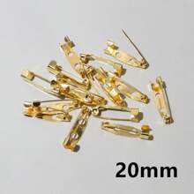 20个15-40毫米金属胸针夹底座别针安全别针胸针底座空白底座，适用于DIY珠宝制作材料 - brooch pins accessories - 查看 10