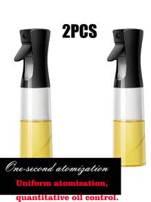 1pc/2pcs Oil Spray Bottle, Spray Spray Bottle, Spray Spray Mist, Large Capacity Water Refill And Humidification Spray Bottle, Camping Cookware, Household Kitchen Spray Olive Oil, Barbecue Oil Control, Fat Reduction, Anti-Drop Plastic Oil Spray Pot, Oil Spray Pot Kitchen, Spray Bottle, No Hanging Oil, Leakproof, Barbecue And Baking Small Oil Pot - Multicolor - View 5