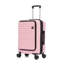 ASSODA High Quality Front Opening Suitcase, Side Opening Suitcase, Rolling Suitcase - Pink - View 1