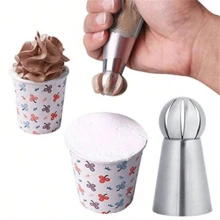 3pcs Stainless Steel Sphere Ball Russian Icing Piping Nozzles Tips Cake Decor Pastry Cupcake Set - White - View 4