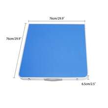 Ensemble de jeu de table de ping-pong pliable 152 x 76 x 76 (raquette incluse) - Bleu azur - Voir 3