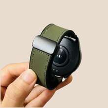 20mm/22mm Magnetic Leather Silicone Watch Strap Compatible With Huawei Garmin Galaxy Watch7/ 6/5/4/Active 2 40mm 44mm/Watch 6 Classic 43mm 47mm/Watch 5 Pro 45mm/Watch 4 Classic 42mm 46mm/Watch 3 41mm Strap, 20mm/22mm Universal Watch Strap For Men And Women - 20mm - View 9