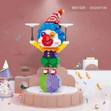 小丑系列积木、拼装玩具、玩具模型、创意家居摆件、DIY派对桌面摆件、情人节节日礼物