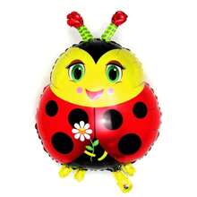 Globo de papel de aluminio con forma de insecto de dibujos animados para decoración de fiestas, mariquita, insecto, rana, caracol, mariposa, mantis, lagarto, abeja - Multicolor - Ver 13