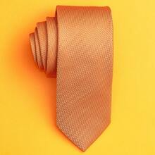 Edi Saraiva Imported Men's Tie Detailed Fine Tip 7 Cm Polyester - 橘色 - 查看 2