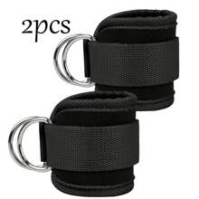 Fitness Ankle Straps-Ankle Strap For Cable Machine-Adjustable D-Ring,One Size Fit With Premium Padding, Glute Kickback Ankle Strap, Ankle Cable Straps For Workout, Booty Workout, Leg Extension, Hip Abductors & Lower Body Exercises.