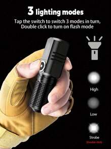 Super Bright MINI XHP50 LED Flashlight USB Flashlight Rechargeable Zoom Fishing Light Powerful Multiple Lighting Modes Camping Light - 1PC - View 5