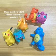 pokemon Set decorativo de 6 piezas de toppers para pastel de Pikachu Pokeball, ideal para mesa de postres y redes sociales