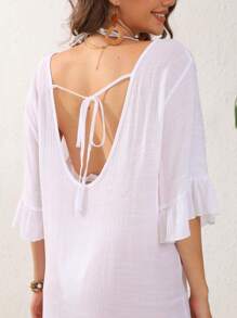Women Summer New Fashion Split Back Sleeveless Dress, Casual & Resort Styling