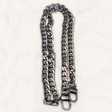 1pc Different Sizes Goldena Luminum Replacement Flat Chains, Metal Strap DIY Purse Handbag Shoulder Crossbody Bag Clutch Versatile Fashion Essential Accessories