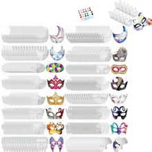 10 piezas Máscaras de gato DIY pintadas de blanco, máscaras en blanco de media cara para disfraz de animales, disfraces de Halloween, herramientas de maquillaje. [Uso versátil]: Las máscaras de gato son adecuadas para todas las personas y son un accesorio multifuncional para diversas ocasiones.