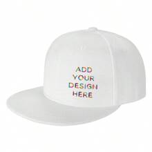 Custom Flat Brim Sun Hat With Stylish Printed Design And Adjustable Strap, Personalized With Images And Text Logo. These Breathable And Sweat-Wicking Street Style Hats Are Suitable For All Seasons And Are Great For Men And Women. Suitable For Skateboarding, Daily Wear, Sports, Travel And Outdoor Activities, With Classic And Fashionable Style, It Is A Good Choice For Holiday Gifts.