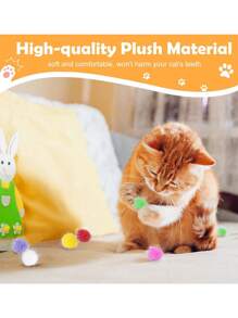 1.5 英寸超大猫咪最喜欢的追逐闪光球玩具闪光绒球各种颜色闪光球猫咪最喜欢的玩具球金属丝绒球闪光。（颜色随机）