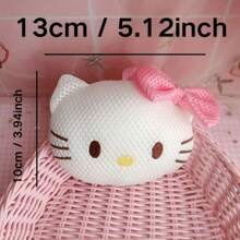 Sanrio Sanrio Hello Kitty badpuff: zacht, luxe net, rugreiniger, verbeterde bubbelverspreiding, perfect voor een luxe badervaring. Badkamerinrichting voor thuis, zomer.