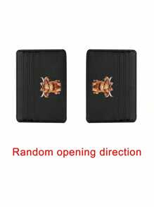 1pc Multi Compartment Ultra-Thin Card Holder With Highland Cow Pattern Holding A Small Calf With Sunflower Flowers Carrying This Leopard Print Bow Pink Bow Daily Bank Card Id Card Manager And Protective Case Simple Design Lightweight Multi-Layer Portable Coin Pocket Small Wallet Suitable For Driver's License For Men Wallet Mini Wallet Purse Wallet Card Wallet - Black - View 10