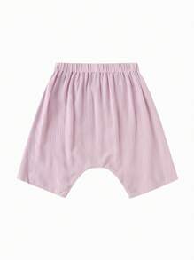 Balabala 嬰兒短褲,2025夏季舒適男孩女孩休閒褲 - 橡皮粉 - 查看 3