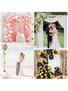 Marco de fondo de estudio, marco de arco para bodas, marco de fondo ajustable de 10x6.5 pies de altura, adecuado para ceremonias, cumpleaños, bodas, decoraciones de flores para el Día de la Madre, ceremonias de graduación, fiestas, decoración para eventos de bodas