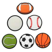 1 件 Tacopsgear 运动球士气贴，背面带胶，3D PVC 钩环臂贴，适用于包袋、服装、头盔、户外装备 - 背包和设备贴纸套装，带几何图案 PVC 塑料