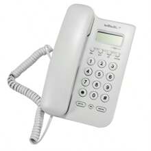 Teléfono con cable con identificador de llamadas, extensión de teléfono fijo pequeña para uso doméstico/oficina/hotel