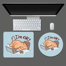 1 Peça Mouse Pad Engraçado e Fofo, Múltiplas Opções de Tamanho, Mouse Pad Quadrado ou Redondo para Mesa, Mini Mouse Pad de Viagem Pequeno com Base de Borracha Antiderrapante, Mouse Pad de Borracha para Laptop e Escritório para Meninas e Meninos, Adequado para Escritório, Casa, Estudo e Jogos