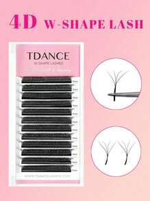 TDANCE TDANCE 1box 12Rows 3D 4D 5D W Shape Eyelash Extension Premade W Lashes 3D Clover False Eyelashes Fans Flower Blooming Individual Lash Extension 0.07 C 8-15mm Lash Clusters, Eyelash Clusters, Individual Eyelashes, Lashes, Fake Lashes