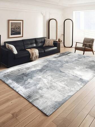 1件装时尚渐变色室内装饰地毯，仿羊毛绒材质，适用于客厅、沙发、卧室、床边防滑垫、餐厅厨房、办公椅垫、玄关门垫、户外野餐垫、户外露营毯