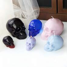 [Favorito del cliente] Moldes para velas de calavera de Halloween - Kit de manualidades de silicona y resina epoxi, formas de esqueleto blanco y rosa para decoraciones festivas - Para Halloween y fiestas - Ideal para artesanos y aficionados al bricolaje - Regalo perfecto para los amantes de Halloween - Multicolor - Ver 11
