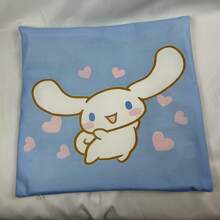 Sanrio 1 Federa per cuscino, copricuscino con personaggio anime classico, con grandi orecchie e aspetto carino, federa semplice per divano/schienale, in materiale morbido, rimovibile e lavabile, dimensioni 40x40cm, 45x45cm, 50x50cm senza cuscino interno, motivo monofronte, adatto per divano, auto, camera da letto, soggiorno