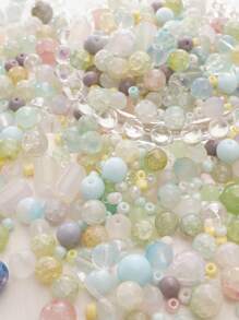 beadia 30-90克/包，3-12毫米混合马卡龙色玻璃珠，适合DIY珠宝制作、项链和手链工艺品，女士手工材料