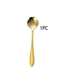 Mirror Polished Dessert Cutlery Set, Dessert Spoon, Ice Cream Spoon, Coffee Spoon For Dessert Table Decoration, Coffee Spoon Set With Tray, Swan Spoon And Fork Tray, Spoon Coffee Counter Organiser, Home Kitchen Holiday Gifts - Multicolor - View 10