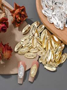 30 đồ trang trí móng tay bằng vàng và bạc hình Đức Mẹ Đồng Trinh, đồ trang trí móng tay bằng hợp kim Đức Mẹ Đồng Trinh dập nổi Y2K, đồ dùng làm móng tự làm - Nhiều màu - Xem 2