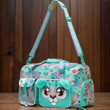 1pc Kids Animal Duffle Bag Girl Travel Bag Gifts Overnight Bag For Girl Tote Bag Sleepover Bag For Girls Gym Dance Bag With Shoes Compartment