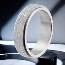 1 st. Ring 6 mm roestvrij staal angstring voor vrouwen