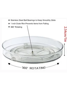 1 件浴室收纳架，透明 360 度旋转化妆品收纳盒，用于梳妆台、护肤品收纳盒香水收纳盒、橱柜调味架收纳架 - 家居收纳和存储，适用于假日海滩、浴室收纳、卧室收纳，大容量 - 透明白 - 查看 6