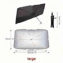 Premium Titanium-Coated Car Windshield Sunshade - Blocks Heat & UV, Retractable Design For Easy Storage - Fits All Vehicles - Perfect For Summer & Hot Weather - Ideal Gift For Car Owners