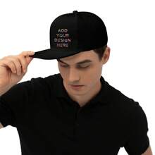 Custom Flat Brim Sun Hat With Stylish Printed Design And Adjustable Strap, Personalized With Images And Text Logo. These Breathable And Sweat-Wicking Street Style Hats Are Suitable For All Seasons And Are Great For Men And Women. Suitable For Skateboarding, Daily Wear, Sports, Travel And Outdoor Activities, With Classic And Fashionable Style, It Is A Good Choice For Holiday Gifts.