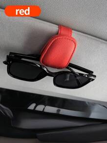 1 pieza Clip universal para gafas de sol de visera de coche, material de PVC, soporte para anteojos de auto, accesorios interiores para vehículo, soporte de almacenamiento de gafas de sol de viaje fresco