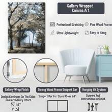 1 Pc Framed Romantic Secretive Forest Path Landscape Wall Art Canvas Poster Painting Wall Decor For Bedroom Living Room